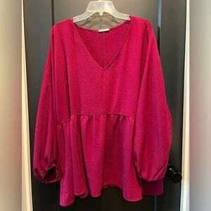 Chic Soul flowing top - color is berry wine